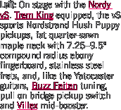 Left: On stage with the